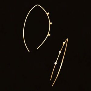 Delicate Crystal Embellished Pull Through Earring